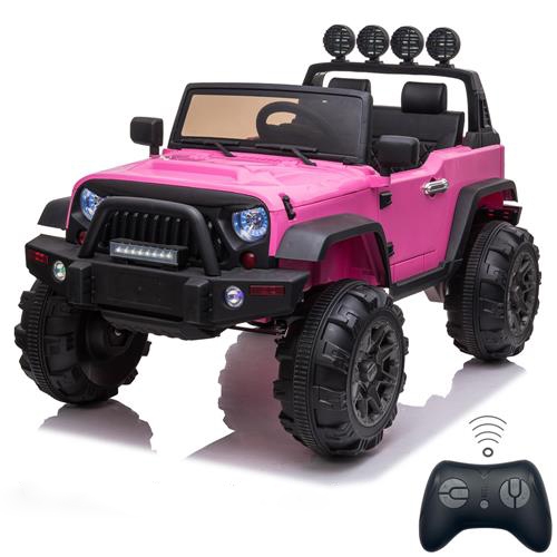 

[US Warehouse] 12V Kids Ride On Car 2.4GHz Remote Control Double Drive SUV Off-Road Vehicle with MP3 & LED Lights (Pink)
