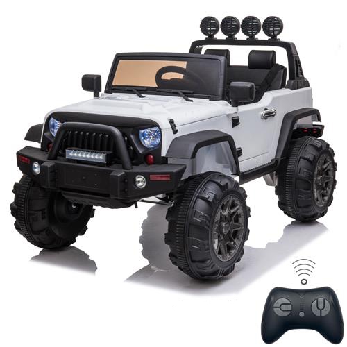 

[US Warehouse] 12V Kids Ride On Car 2.4GHz Remote Control Double Drive SUV Off-Road Vehicle with MP3 & LED Lights (White)