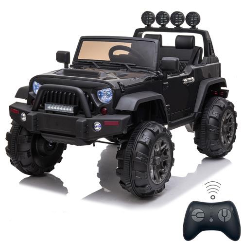 

[US Warehouse] 12V Kids Ride On Car 2.4GHz Remote Control Double Drive SUV Off-Road Vehicle with MP3 & LED Lights (Black)