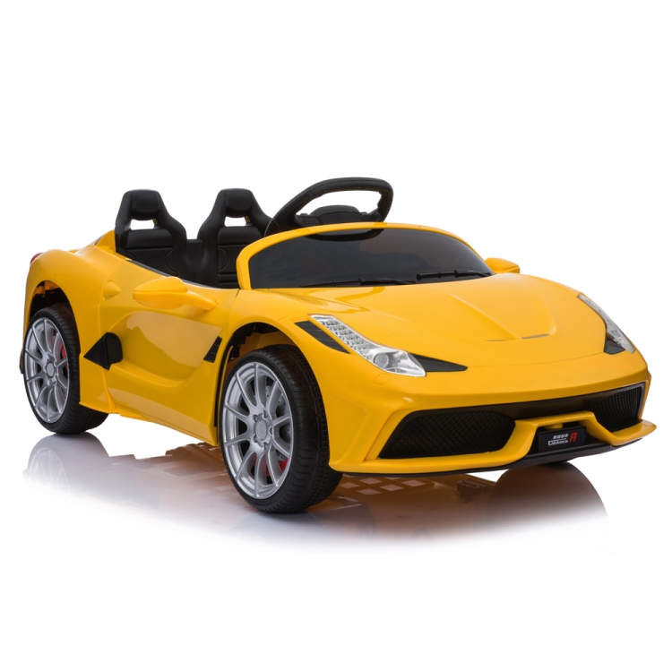 

[US Warehouse] 12V Kids Ride On Car 2.4GHz Remote Control Double Drive 3 Speed Sports Car (Yellow)