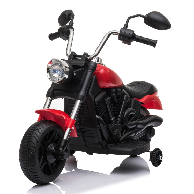 

[US Warehouse] 6V Kids Electric Ride On Car Single Drive Motorcycle with Training Wheels(Red)