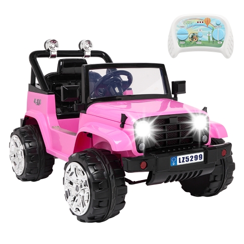 

[US Warehouse] LEADZM LZ-5299 Small Jeep 12V 7Ah x 1 Dual Drive Ride On Car with 2.4G Remote Control (Pink)