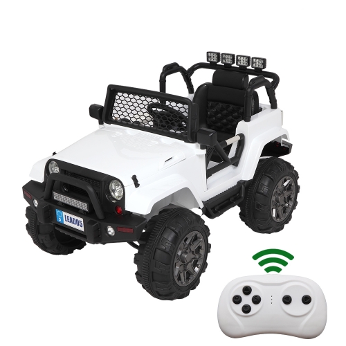 

[US Warehouse] LEADZM LZ-905 Remodeled Jeep Dual Drive 45Wx2 12V 7AHx1 Ride On Car with 2.4G Remote Control (White)