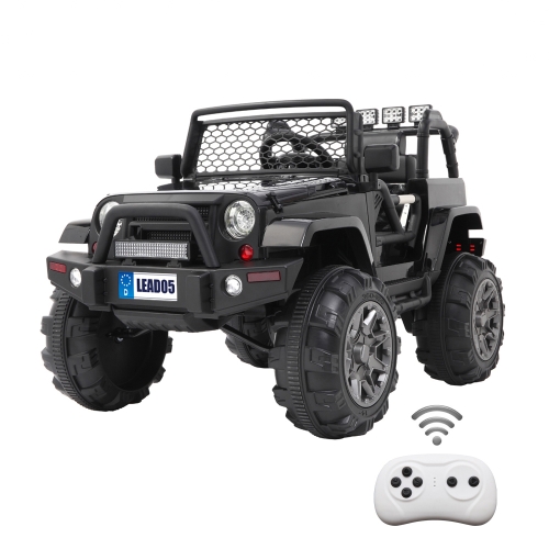 

[US Warehouse] LEADZM LZ-905 Remodeled Jeep Dual Drive 45Wx2 12V 7AHx1 Ride On Car with 2.4G Remote Control (Black)