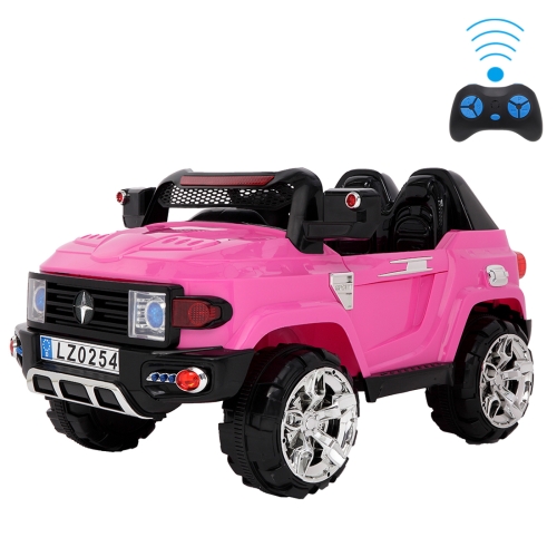 

[US Warehouse] 12V 2.4GHz Kids Children Double Drive Remote Control Ride On Car Electric SUV Off-Road Police Car (Pink)