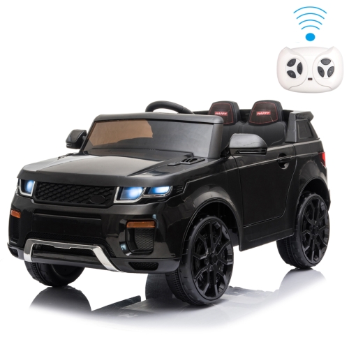 

[US Warehouse] 12V 2.4GHz Kids Children LED Lights Double Drive Ride On Car Remote Control Electric Car Stroller (Black)