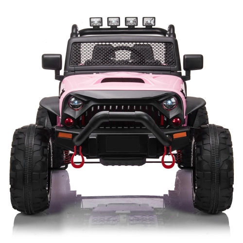 

[US Warehouse] 12V Kids Ride On Car 2.4GHz Remote Control Double Drive Jeep Vehicle with MP3 & LED Lights(Pink)