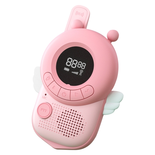 

adj-847 Cartoon Bee-shaped Children Walkie-talkie Wireless 3km Call Outdoor Parent-child Interactive Toy with Flashlight & Anti-lost Lanyard (Pink)