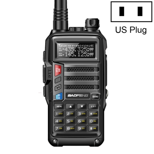 

Baofeng BF-UV5R Plus S9 FM Interphone Handheld Walkie Talkie, US Plug (Black)