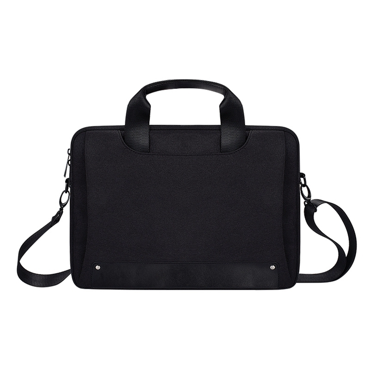 

DJ08 Oxford Cloth Waterproof Wear-resistant Laptop Bag for 13.3 inch Laptops, with Concealed Handle & Luggage Tie Rod & Adjustable Shoulder Strap (Black)