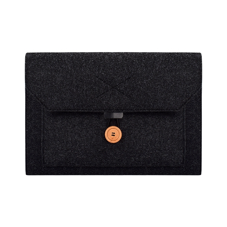 

ND06 Multi-purpose Felt Button Laptop Inner Bag for 12.5 inch laptop (Black)