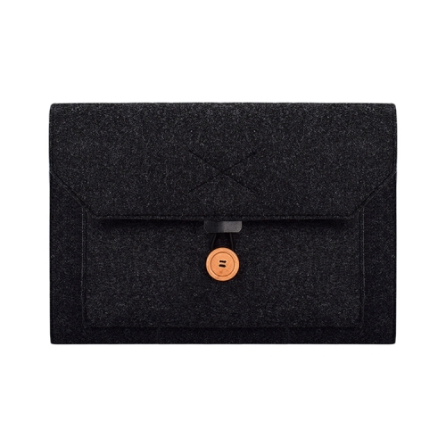 

ND06 Multi-purpose Felt Button Laptop Inner Bag for 13.3 inch laptop(Black)