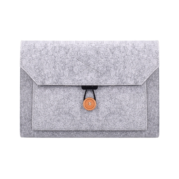 

ND06 Multi-purpose Felt Button Laptop Inner Bag for 13.3 inch Laptop(Grey)