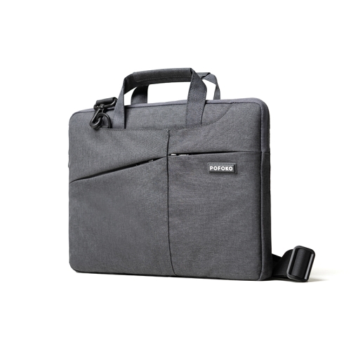 

POFOKO A520 Series 14-15.4 inch Multi-functional Laptop Handbag with Trolley Case Belt(Black)