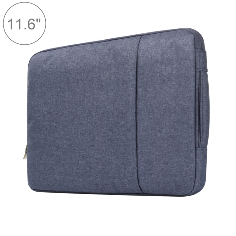 

11.6 inch Universal Fashion Soft Laptop Denim Bags Portable Zipper Notebook Laptop Case Pouch for MacBook Air, Lenovo and other Laptops, Size: 32.2x21.8x2cm (Dark Blue)
