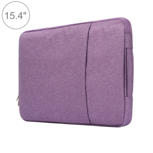 

15.4 inch Universal Fashion Soft Laptop Denim Bags Portable Zipper Notebook Laptop Case Pouch for MacBook Air / Pro, Lenovo and other Laptops, Size: 39.2x28.5x2cm (Purple)