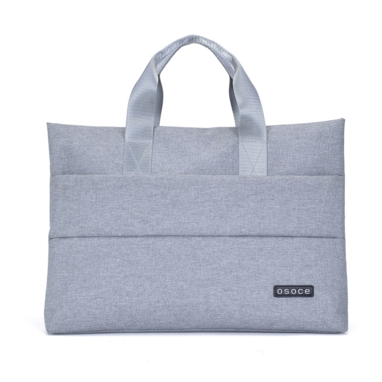 

OSOCE S66 Breathable Wear-resistant Shoulder Handheld Zipper Laptop Bag For 15 inch and Below Macbook, Samsung, Lenovo, Sony, DELL Alienware, CHUWI, ASUS, HP (Grey)