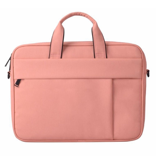 

DJ03 Waterproof Anti-scratch Anti-theft One-shoulder Handbag for 13.3 inch Laptops, with Suitcase Belt(Pink)