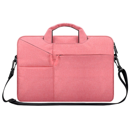 

ST02S Waterproof Tear Resistance Hidden Portable Strap One-shoulder Handbag for 13.3 inch Laptops, with Suitcase Belt(Pink)