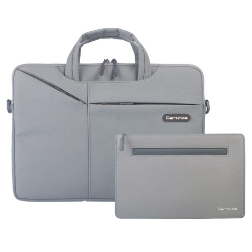 

Cartinoe Polyester Waterproof Laptop Handbag + Packet for 14 / 15.4 inch Laptops, with Trunk Trolley Strap (Grey)