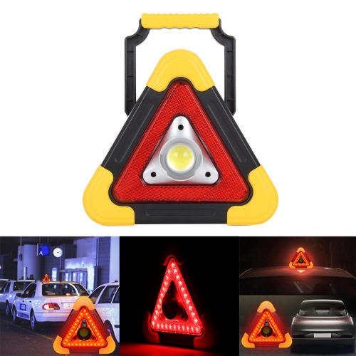 

HB-6609 10W Multi-function Portable Triangle Shape Red Light COB LED Work Light, 500 LM Outdoor Emergency Warning Light with Holder for Mountaineering, Mined Underground, Fishing, Repair