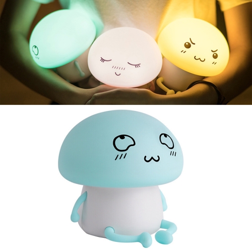 

USB Charging Cartoon Silicone Touch Control LED Night Light (Blue)