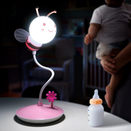 

Bee Shape Remote Control USB Charging LED Energy-saving Night Light (Pink)
