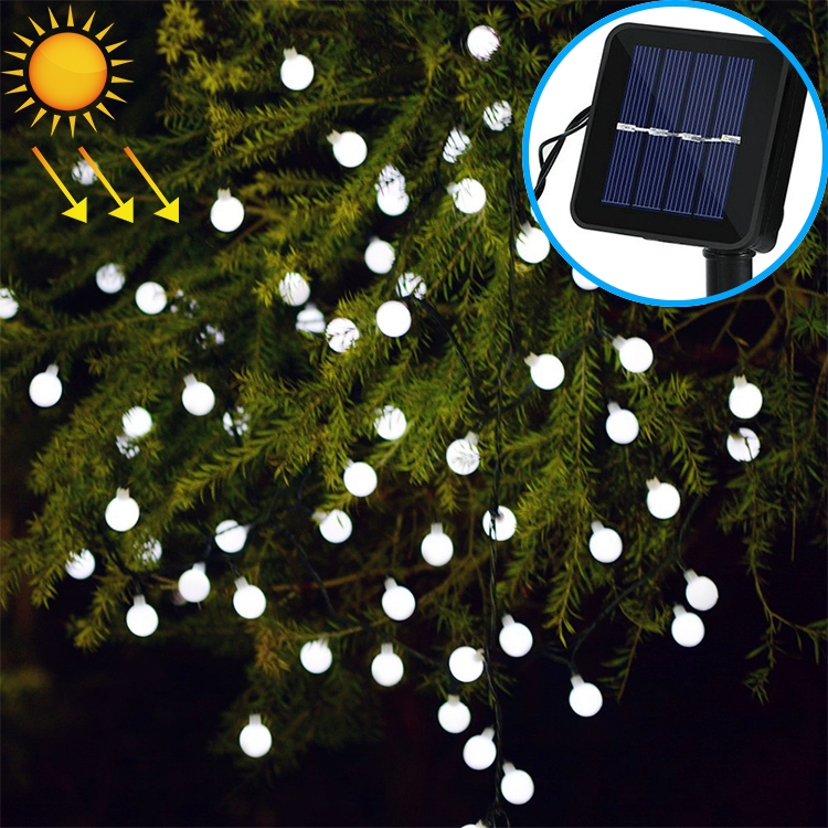 

Ball Shape 30 LEDs Outdoor Waterproof Christmas Festival Decoration Solar Lamp String(White)