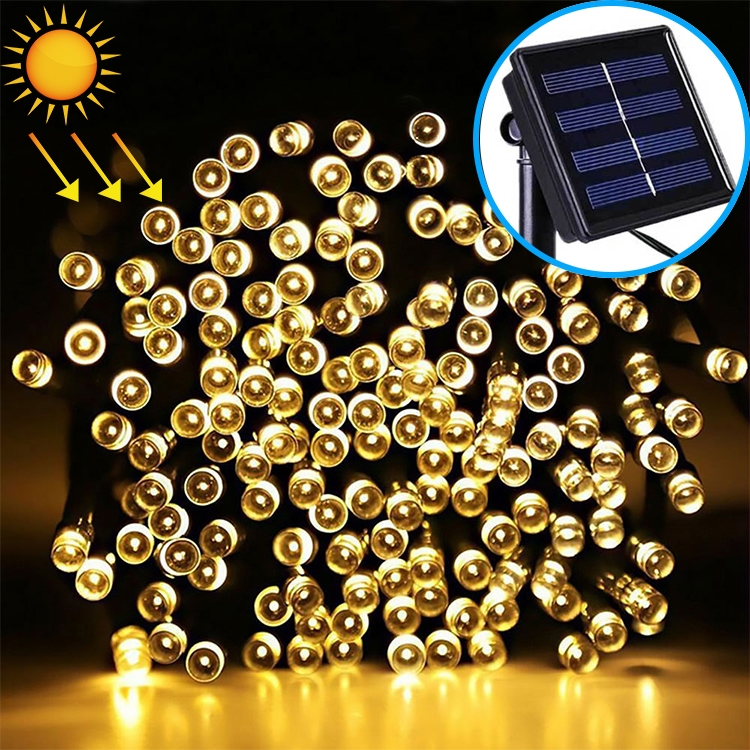 

200 LEDs Outdoor Waterproof Christmas Festival Decoration Solar Lamp String, Length: 22m(Warm White)