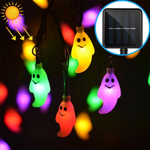 

Ghost Shape 30 LEDs Outdoor Garden Waterproof Christmas Festival Decoration Solar Lamp String (Colour)