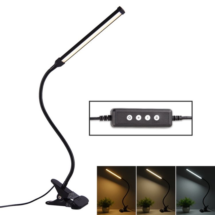 

LED Desk Lamp 8W Folding Adjustable USB Charging Eye Protection Table Lamp, USB Charge Version(Black)