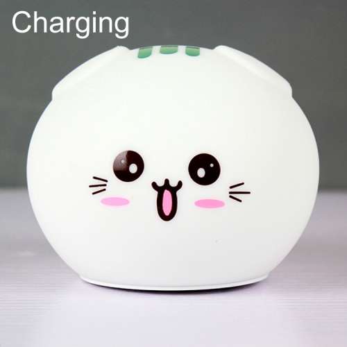 

0.8W Cute Cartoon Cat Silicone Colorful Energy-saving Night Light Led Desk Lamp, Charging Version