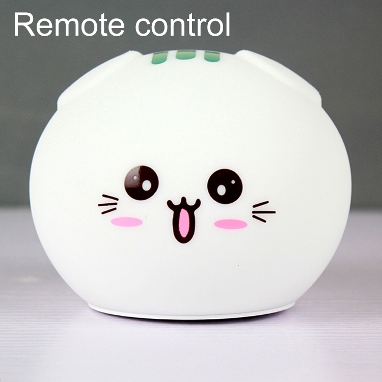 

0.8W Cute Cartoon Cat Silicone Colorful Energy-saving Night Light Led Desk Lamp, Remote Control Version