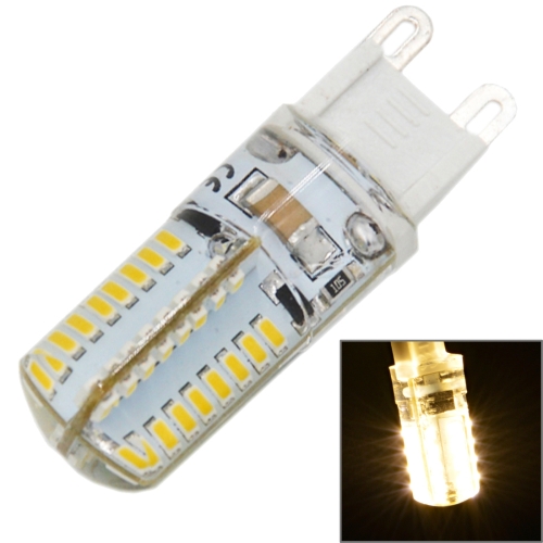 

G9 4W 210LM 64 LED SMD 3014 Silicone Corn Light Bulb, AC 110V (Warm White)