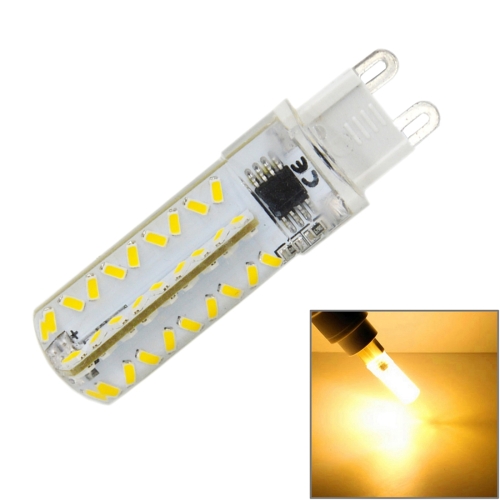 

G9 5W 450LM 72 LED SMD 3014 Dimmable Silicone Corn Light Bulb, AC 110V (Warm White)