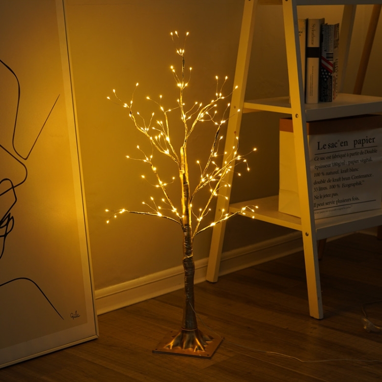 

150 LEDs Gypsophila Copper Wire Tree Table Lamp Decoration Creative Bedside Night Light Gift(Warm White)