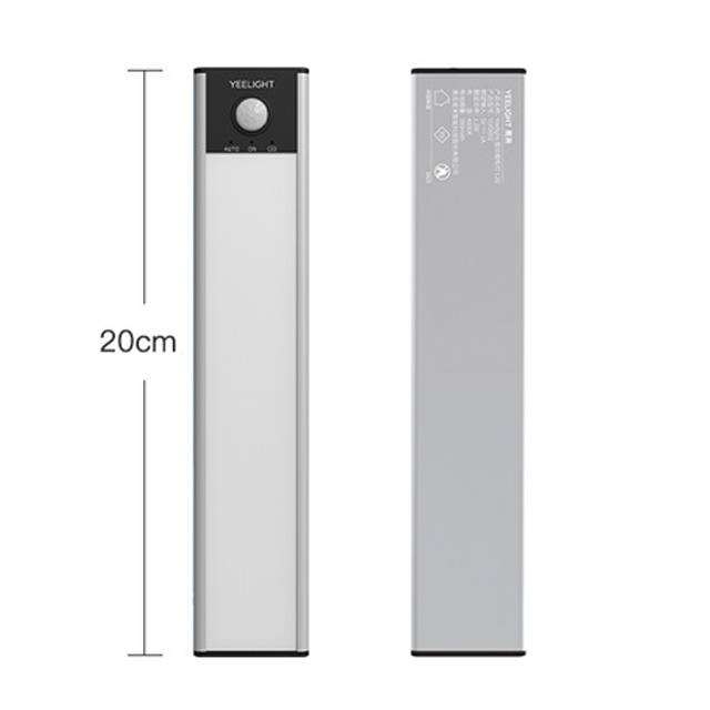 

20cm Original Xiaomi YEELIGHT LED Smart Human Motion Sensor Light Bar Rechargeable Wardrobe Cabinet Corridor Wall Lamps(Silver)