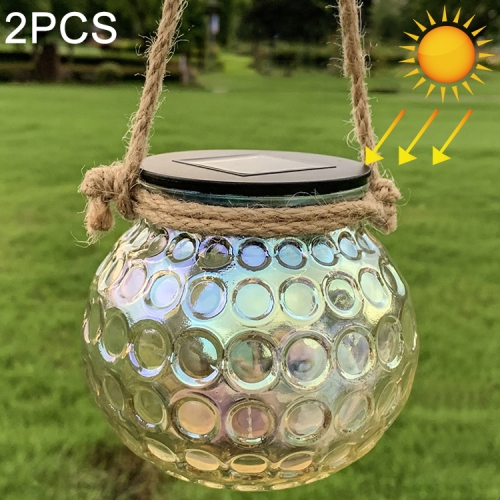 

2 PCS Solar Light Control Starry Sky Light LED Glass Jar Projection Household Waterproof Courtyard Garden Lawn Solar Light
