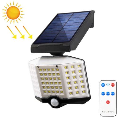 

66 LEDs Home Lighting Courtyard Waterproof Rotatable Solar Body Induction Wall Light Street Light, Style: Remote Control
