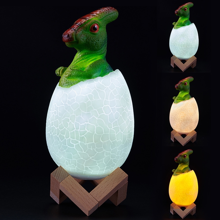 

Parasaurolophus Shape Creative Touch 3D Decorative Night Light, 3-color Patting Version