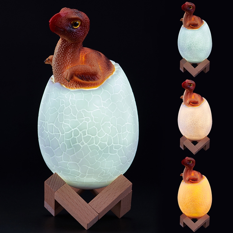 

Stealing Egg Dragon Shape Creative Touch 3D Decorative Night Light, 3-color Patting Version