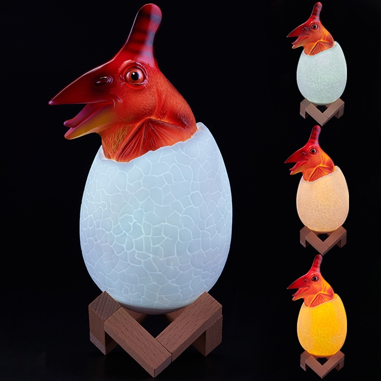 

Pterosaur Shape Creative Touch 3D Decorative Night Light, 3-color Patting Version