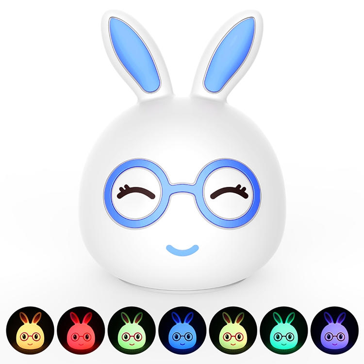 

Happy Rabbit Creative Touch 3D LED Decorative Night Light, USB Charging Version (Blue)