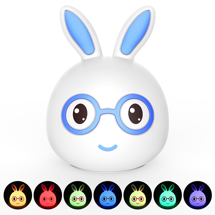

Smiling Rabbit Creative Touch 3D LED Decorative Night Light, USB Charging Version (Blue)