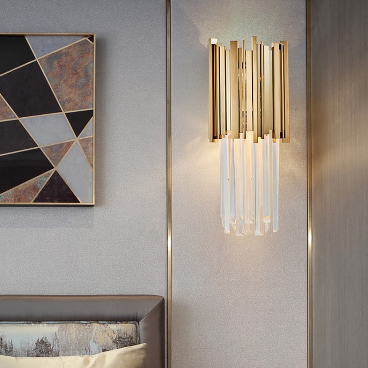 

E14 Creative Retro Living Room Bedroom Corridor Aisle LED Lamp Crystal Wall Light , Size: 30x60cm
