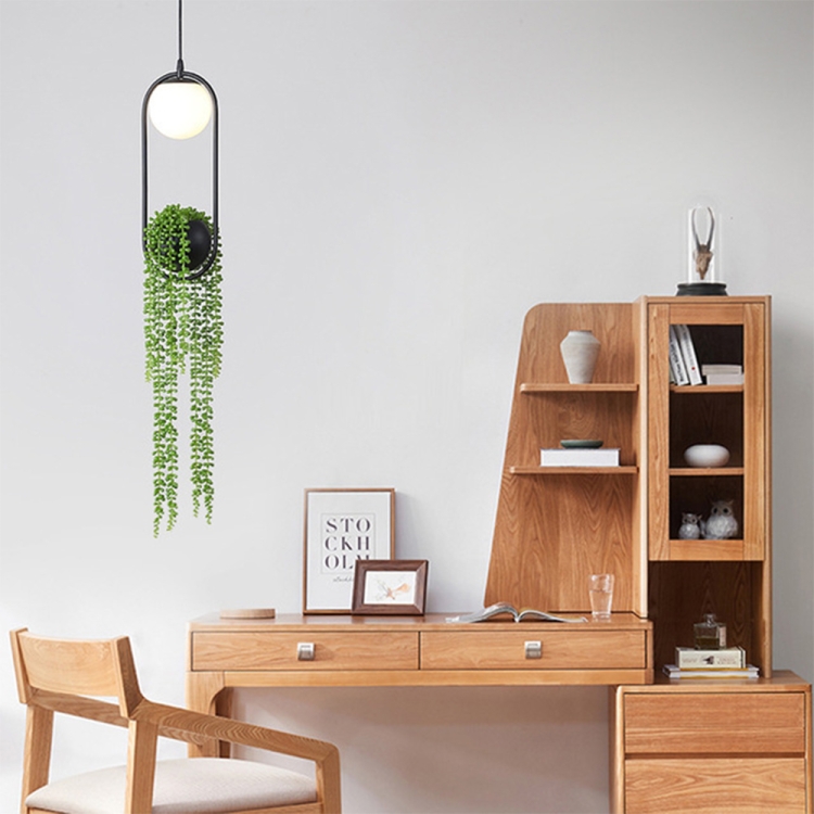 

Creative Living Room Restaurant Cafe LED Lamp Plant Iron Art Pendant Light