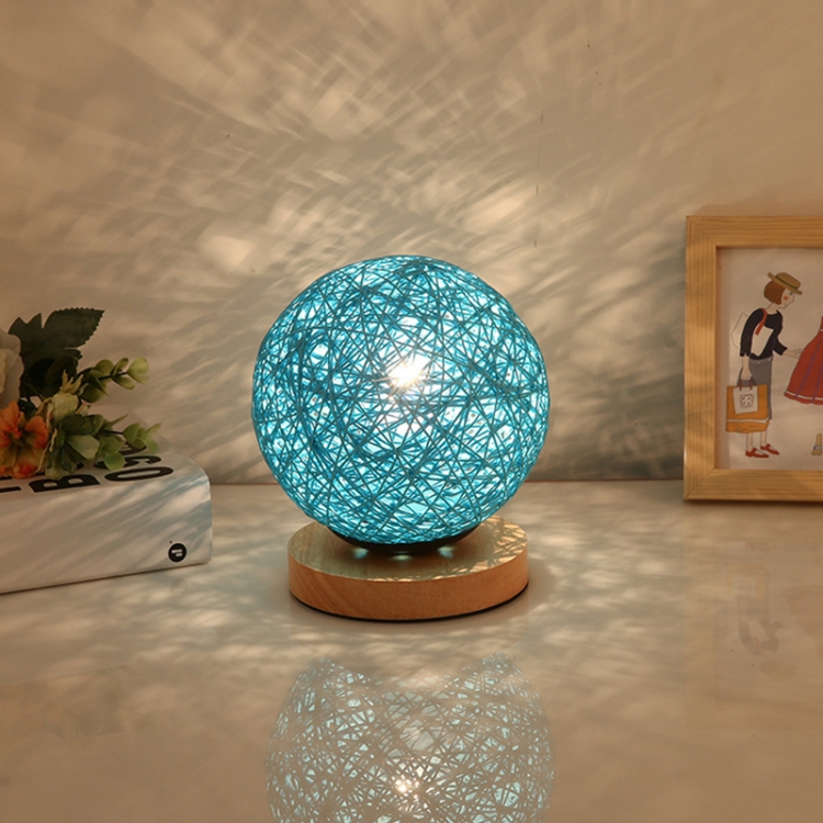 

Solid Sepak Takraw LED Desk Lamp USB Decorative Night Light (Blue)