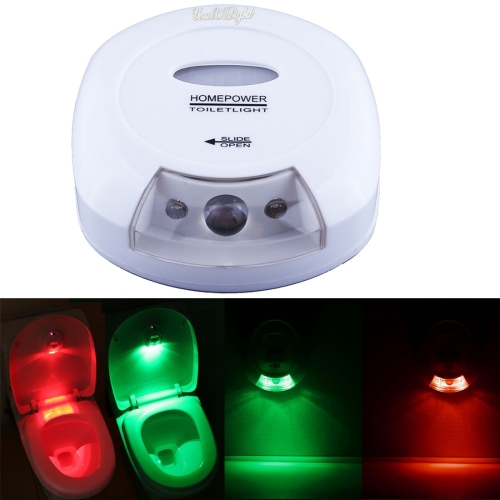 sensor autom/ático de movimiento cuerpo humano sensor de movimiento PIR Luz nocturna LED para inodoro l/ámpara de noche para inodoro con LED luz nocturna activada por el inodoro luz verde y roja
