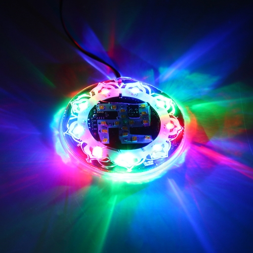 

36 LEDs SMD 2835 Motorcycle Modified RGB Light Svastika Flash Atmosphere Lamp, Diameter: 10cm, DC 12V