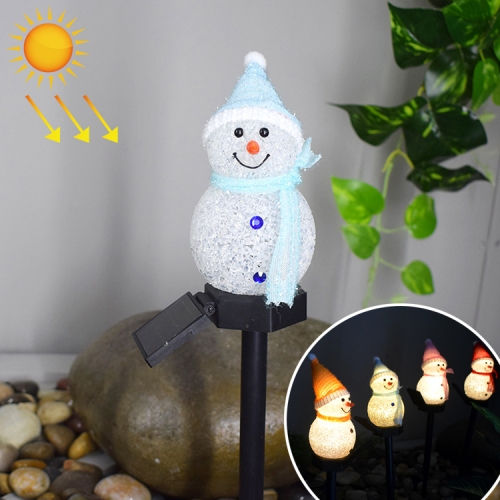 

Simulated Little Snowman Solar Powered Outdoor IP55 Waterproof LED Decorative Lawn Lamp, Warm Light (Blue)